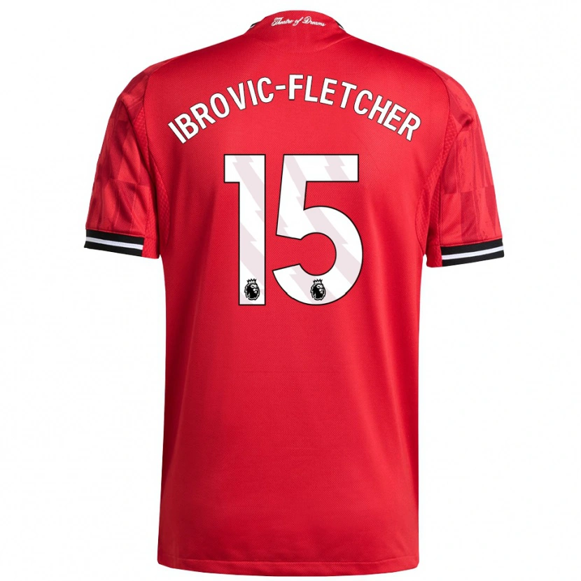 Danxen Kid Edward Ibrovic-Fletcher #15 Red Black White Home Jersey 2025/26 T-Shirt