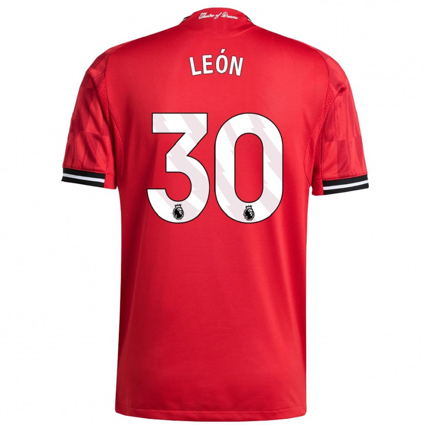 Danxen Kid Diego León #30 Red Black White Home Jersey 2025/26 T-Shirt