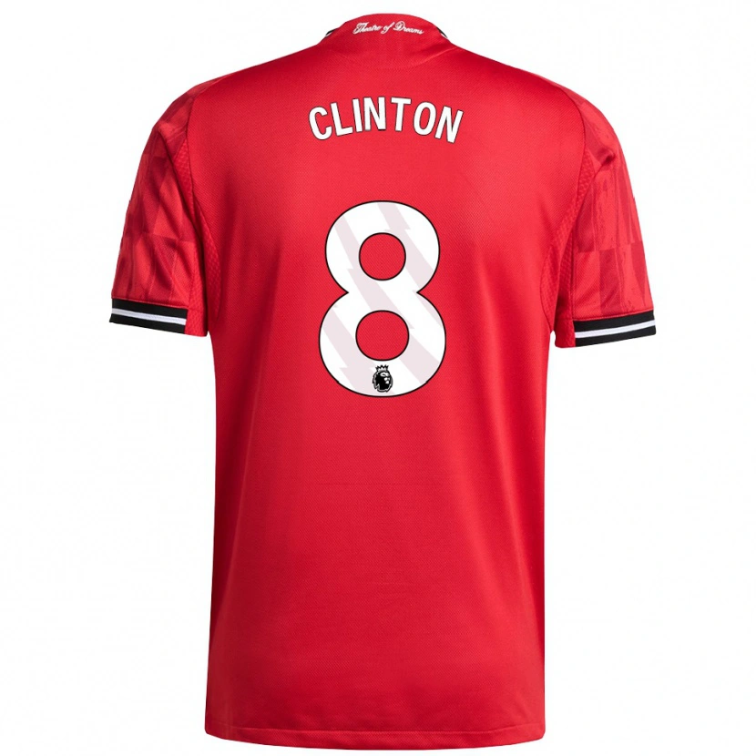 Danxen Kid Grace Clinton #8 Red Black White Home Jersey 2025/26 T-Shirt
