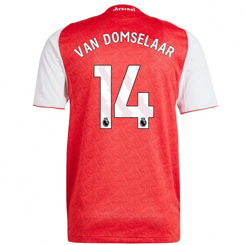 Danxen Kid Daphne Van Domselaar #14 Red White Home Jersey 2025/26 T-Shirt