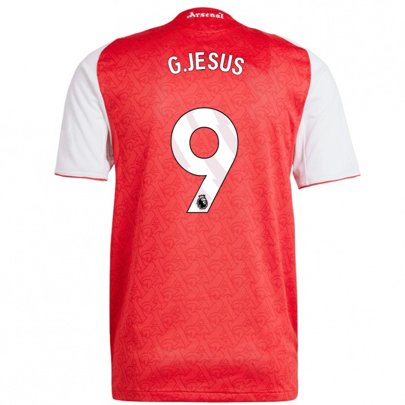 Danxen Kid Gabriel Jesus #9 Red White Home Jersey 2025/26 T-Shirt