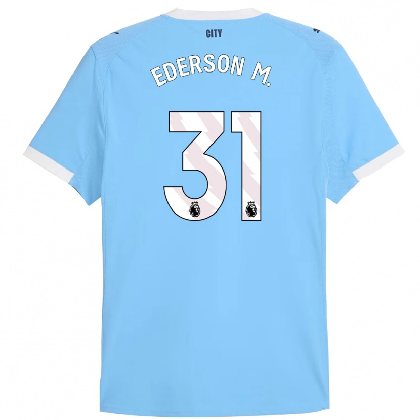 Danxen Kid Ederson #31 Sky Blue White Home Jersey 2025/26 T-Shirt
