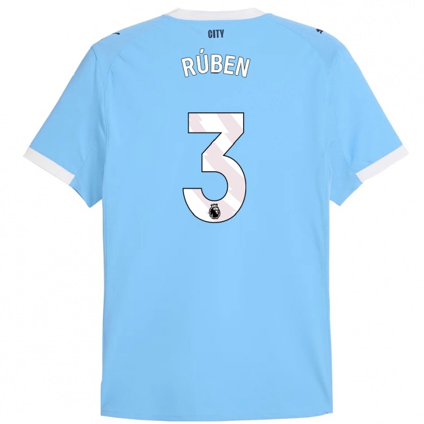 Danxen Kid Rúben Dias #3 Sky Blue White Home Jersey 2025/26 T-Shirt