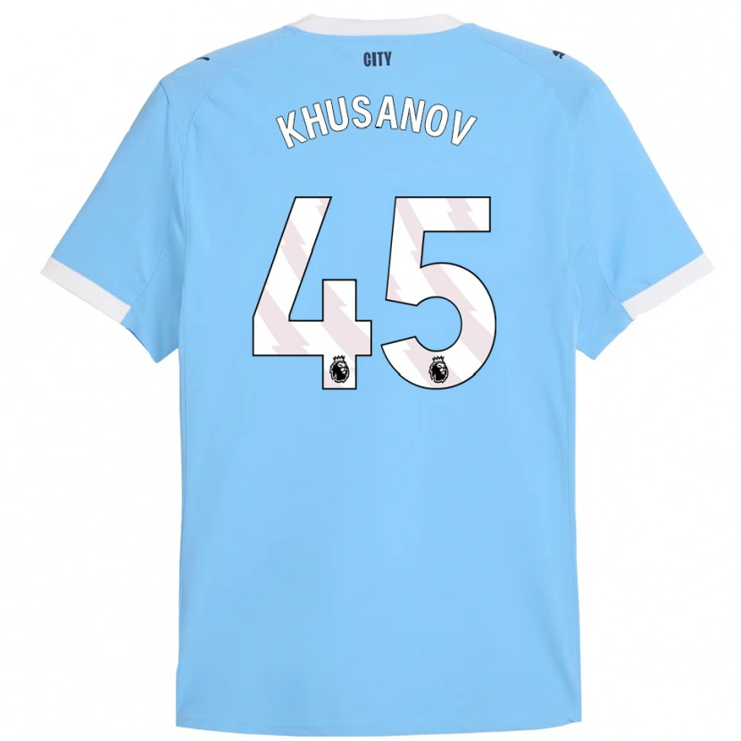 Danxen Kid Abdukodir Khusanov #45 Sky Blue White Home Jersey 2025/26 T-Shirt