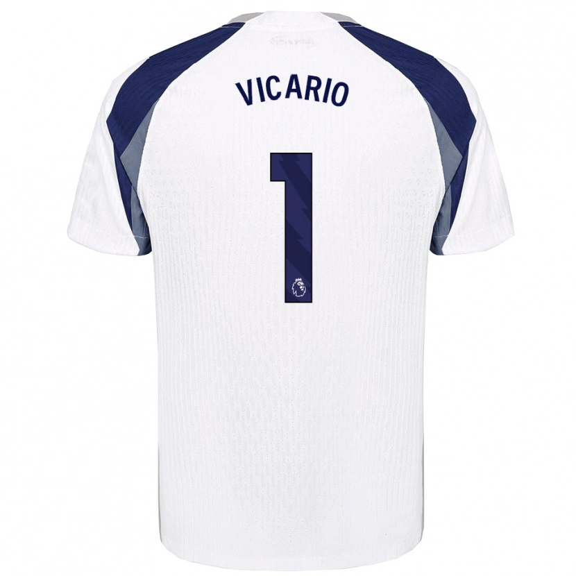 Danxen Kid Guglielmo Vicario #1 White Navy Home Jersey 2025/26 T-Shirt