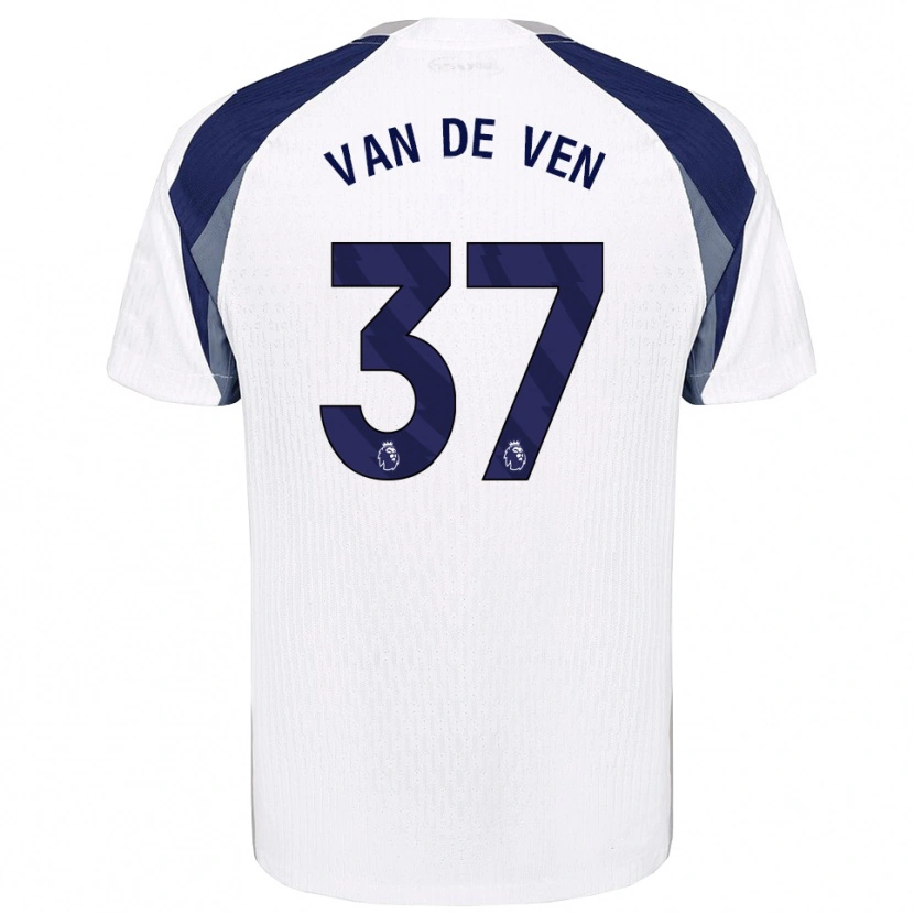 Danxen Kid Micky Van De Ven #37 White Navy Home Jersey 2025/26 T-Shirt