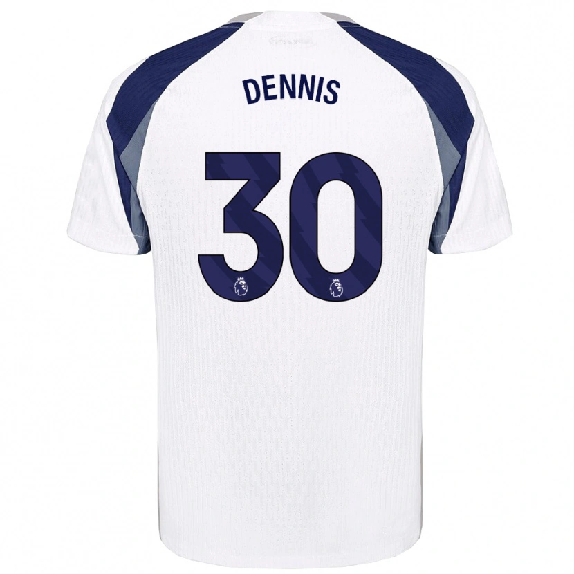 Danxen Kid Araya Dennis #30 White Navy Home Jersey 2025/26 T-Shirt