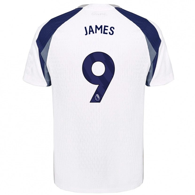 Danxen Kid Herbie James #9 White Navy Home Jersey 2025/26 T-Shirt