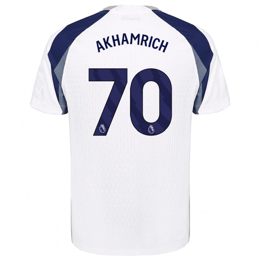 Danxen Kid Yusuf Akhamrich #70 White Navy Home Jersey 2025/26 T-Shirt