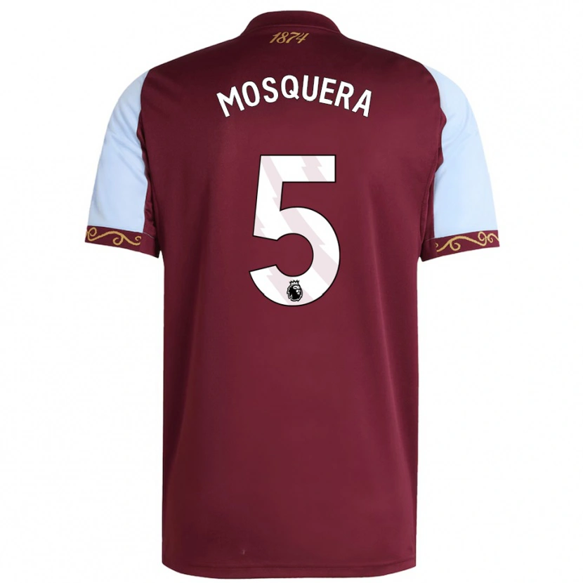 Danxen Kid Yeimar Mosquera #5 Burgundy Sky Blue Home Jersey 2025/26 T-Shirt
