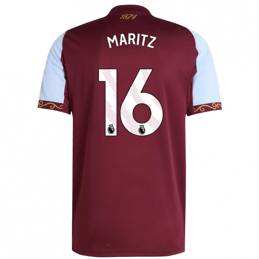 Danxen Kid Noelle Maritz #16 Burgundy Sky Blue Home Jersey 2025/26 T-Shirt