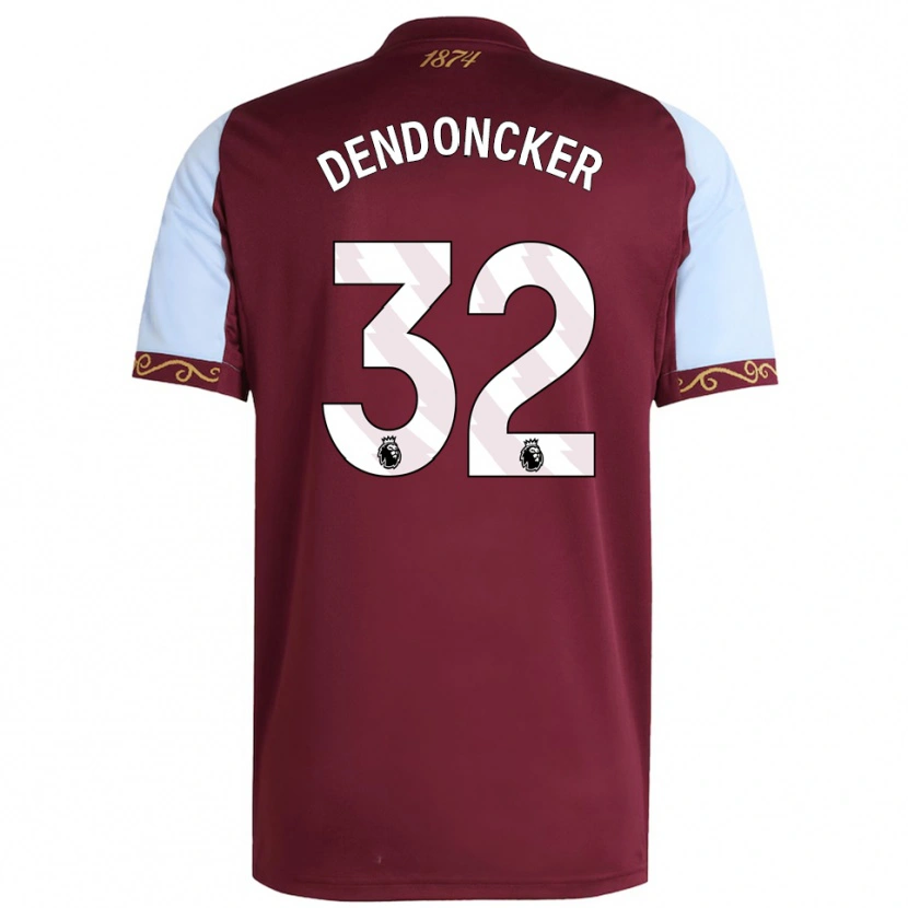 Danxen Kid Leander Dendoncker #32 Burgundy Sky Blue Home Jersey 2025/26 T-Shirt