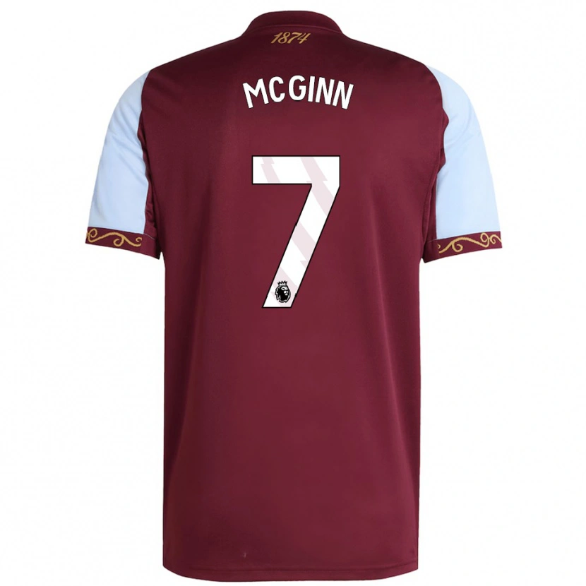 Danxen Kid John Mcginn #7 Burgundy Sky Blue Home Jersey 2025/26 T-Shirt