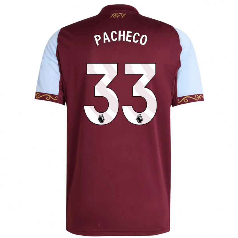 Danxen Kid Maz Pacheco #33 Burgundy Sky Blue Home Jersey 2025/26 T-Shirt