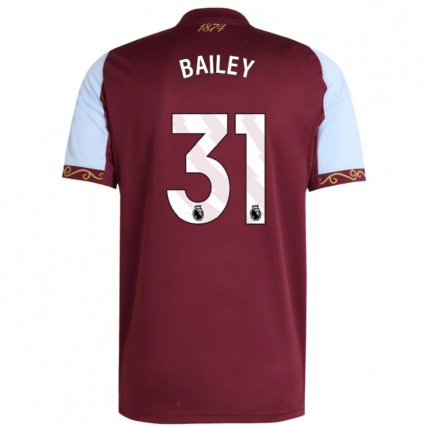 Danxen Kid Leon Bailey #31 Burgundy Sky Blue Home Jersey 2025/26 T-Shirt
