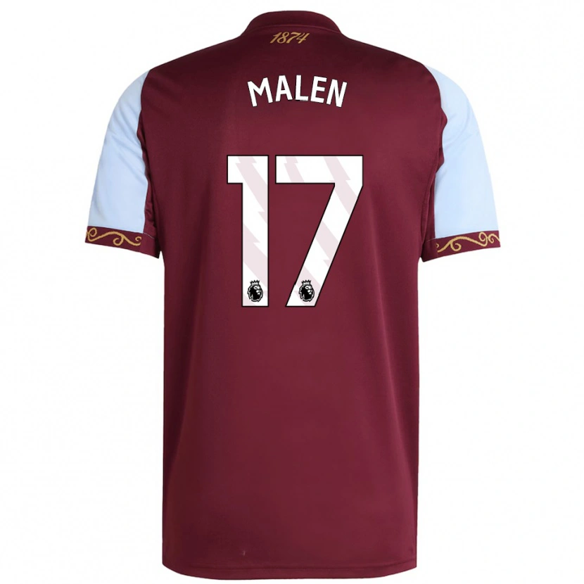 Danxen Kid Donyell Malen #17 Burgundy Sky Blue Home Jersey 2025/26 T-Shirt