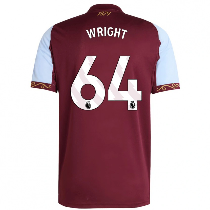 Danxen Kid James Wright #64 Burgundy Sky Blue Home Jersey 2025/26 T-Shirt