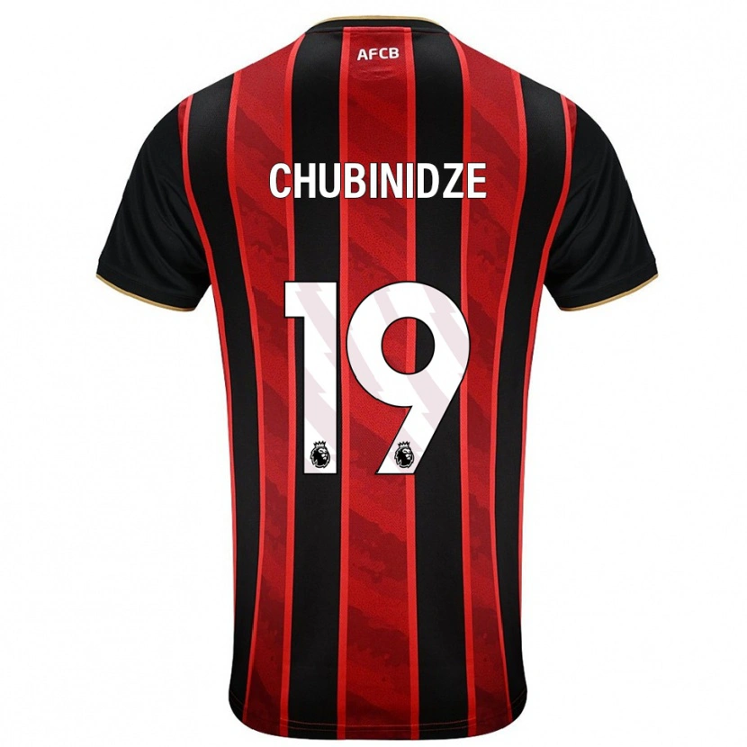 Danxen Kid George Chubinidze #19 Red Black Home Jersey 2025/26 T-Shirt
