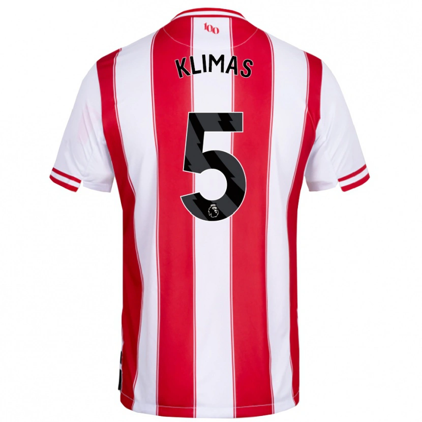 Danxen Kid Matas Klimas #5 Red White Home Jersey 2025/26 T-Shirt