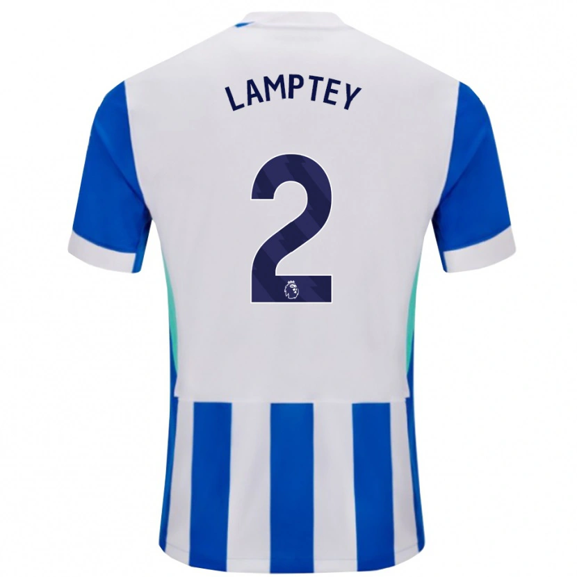 Danxen Kid Tariq Lamptey #2 Blue White Home Jersey 2025/26 T-Shirt