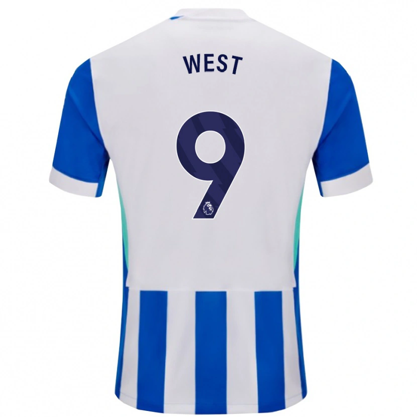 Danxen Kid Aidan West #9 Blue White Home Jersey 2025/26 T-Shirt