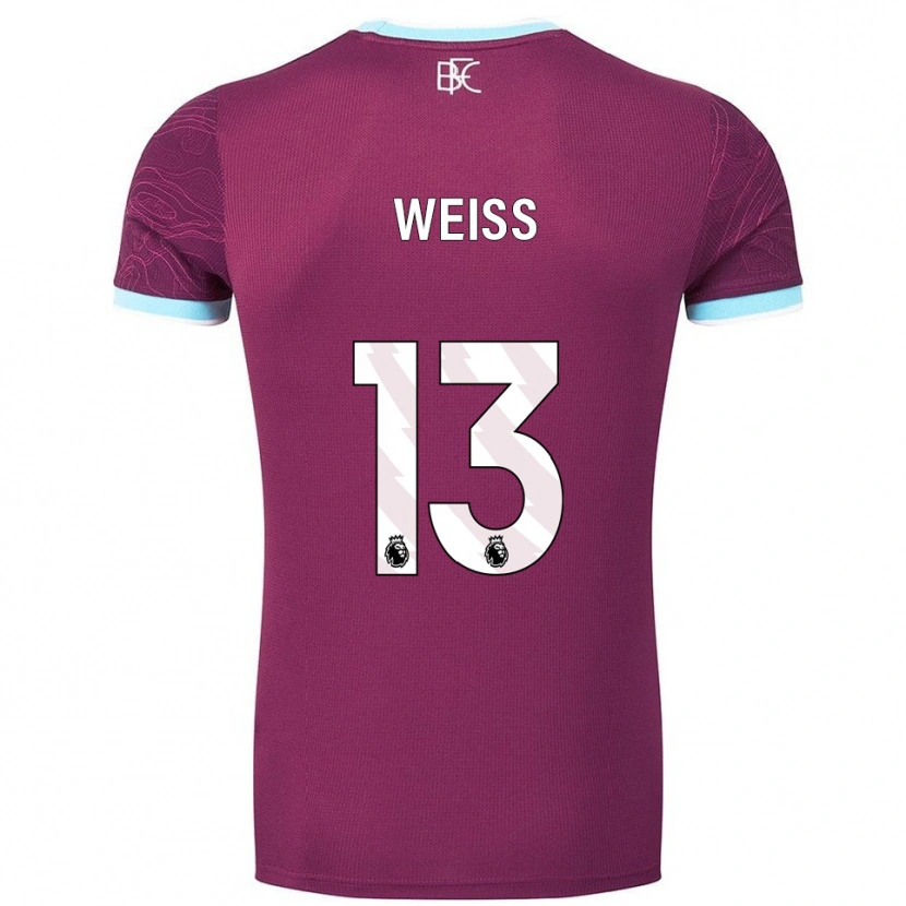 Danxen Kid Max Weiß #13 Burgundy Sky Blue Home Jersey 2025/26 T-Shirt
