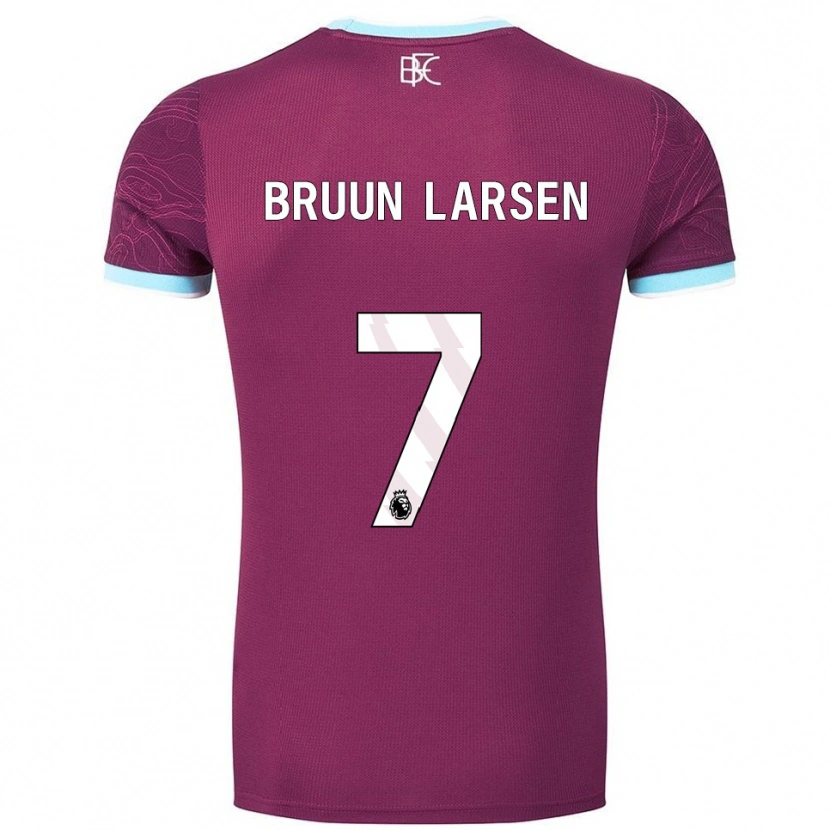 Danxen Kid Jacob Bruun Larsen #7 Burgundy Sky Blue Home Jersey 2025/26 T-Shirt