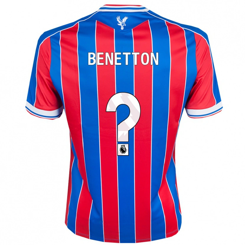 Danxen Kid Lucca Benetton #0 Blue Red White Home Jersey 2025/26 T-Shirt