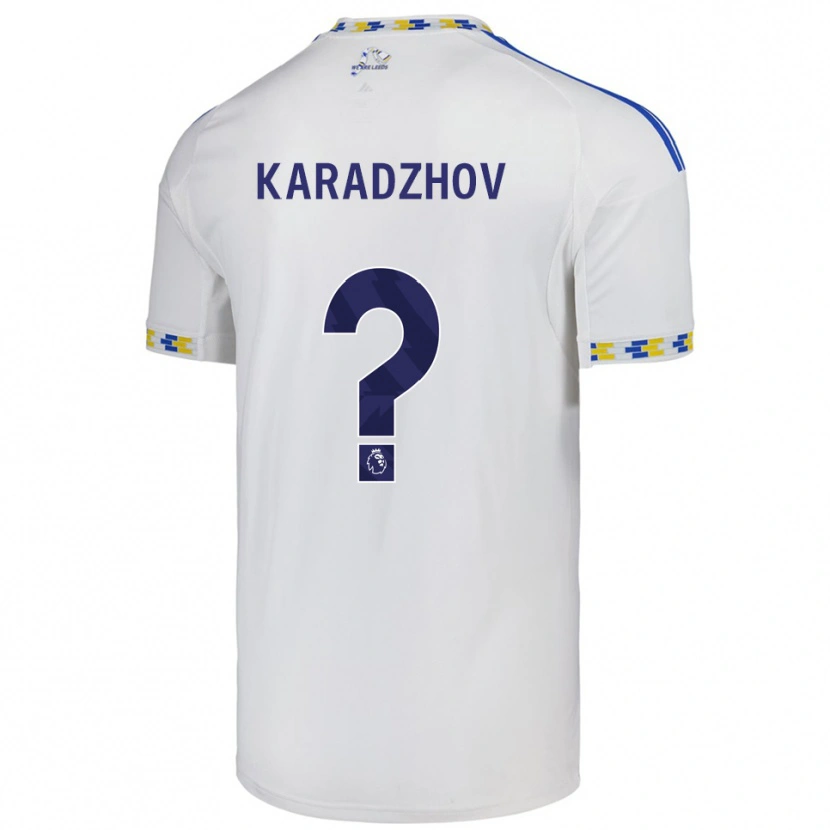 Danxen Kid Viktor Karadzhov #0 White  Blue Home Jersey 2025/26 T-Shirt
