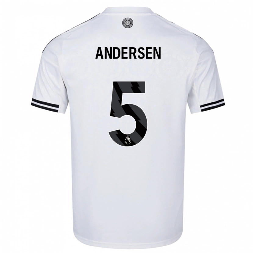 Danxen Kid Joachim Andersen #5 White Black Home Jersey 2025/26 T-Shirt