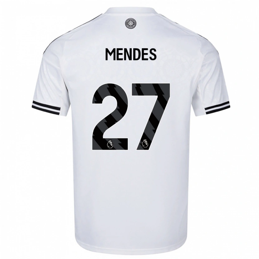 Danxen Kid Megalie Mendes #27 White Black Home Jersey 2025/26 T-Shirt