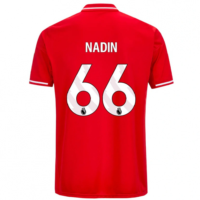 Danxen Kid Jack Nadin #66 Red White Home Jersey 2025/26 T-Shirt
