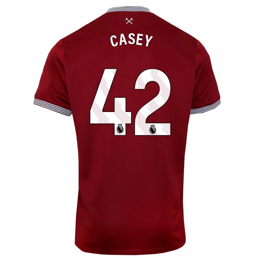 Danxen Kid Kaelan Casey #42 Burgundy White Home Jersey 2025/26 T-Shirt