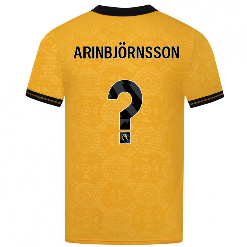 Danxen Kid Pálmi Rafn Arinbjörnsson #0 Yellow Black Home Jersey 2025/26 T-Shirt