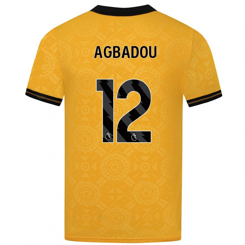 Danxen Kid Emmanuel Agbadou #12 Yellow Black Home Jersey 2025/26 T-Shirt
