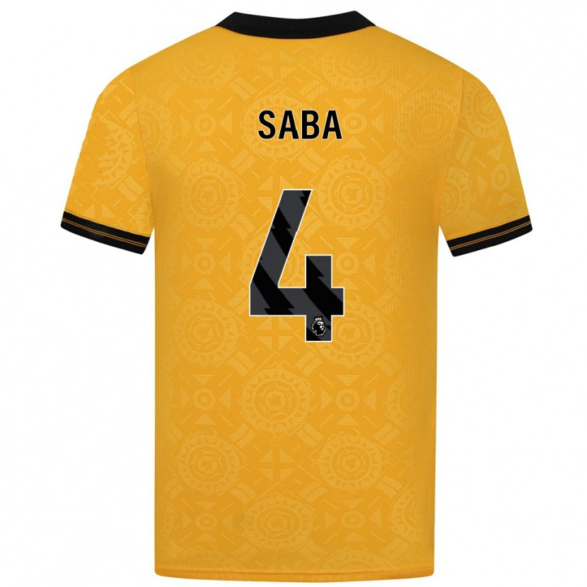 Danxen Kid Elliot Saba #4 Yellow Black Home Jersey 2025/26 T-Shirt