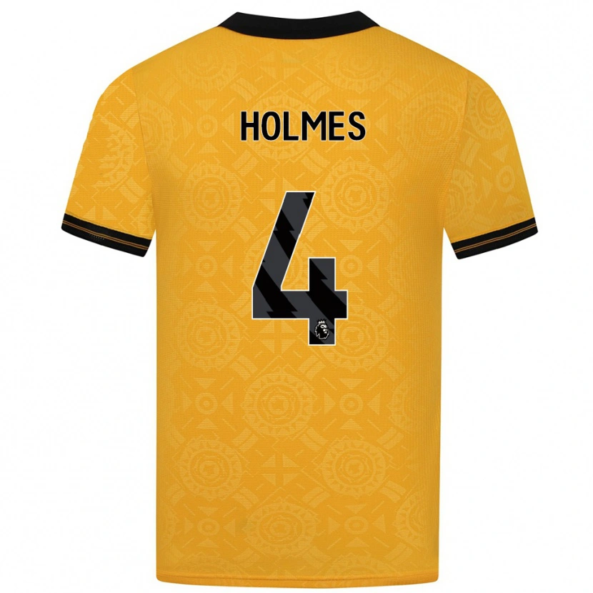 Danxen Kid Summer Holmes #4 Yellow Black Home Jersey 2025/26 T-Shirt