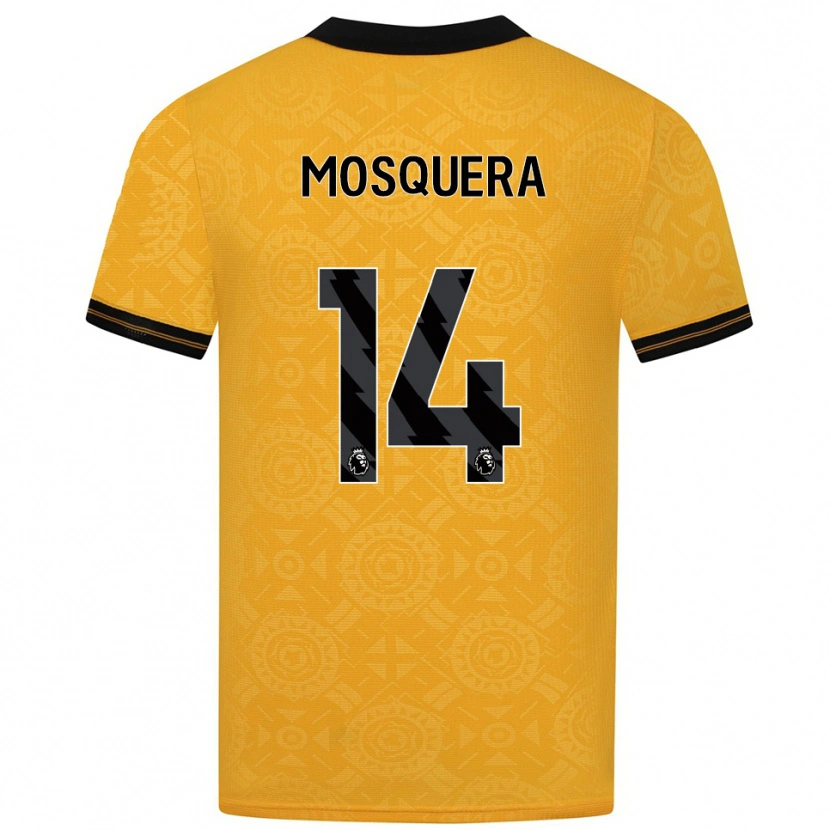 Danxen Kid Yerson Mosquera #14 Yellow Black Home Jersey 2025/26 T-Shirt