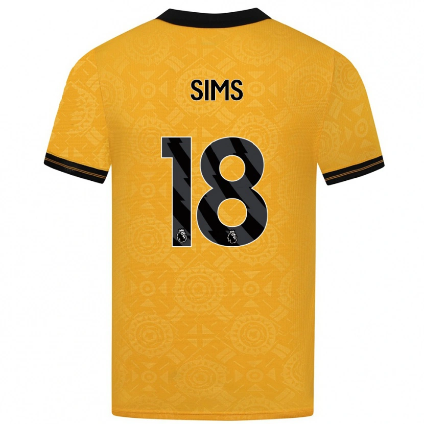 Danxen Kid Amy Sims #18 Yellow Black Home Jersey 2025/26 T-Shirt
