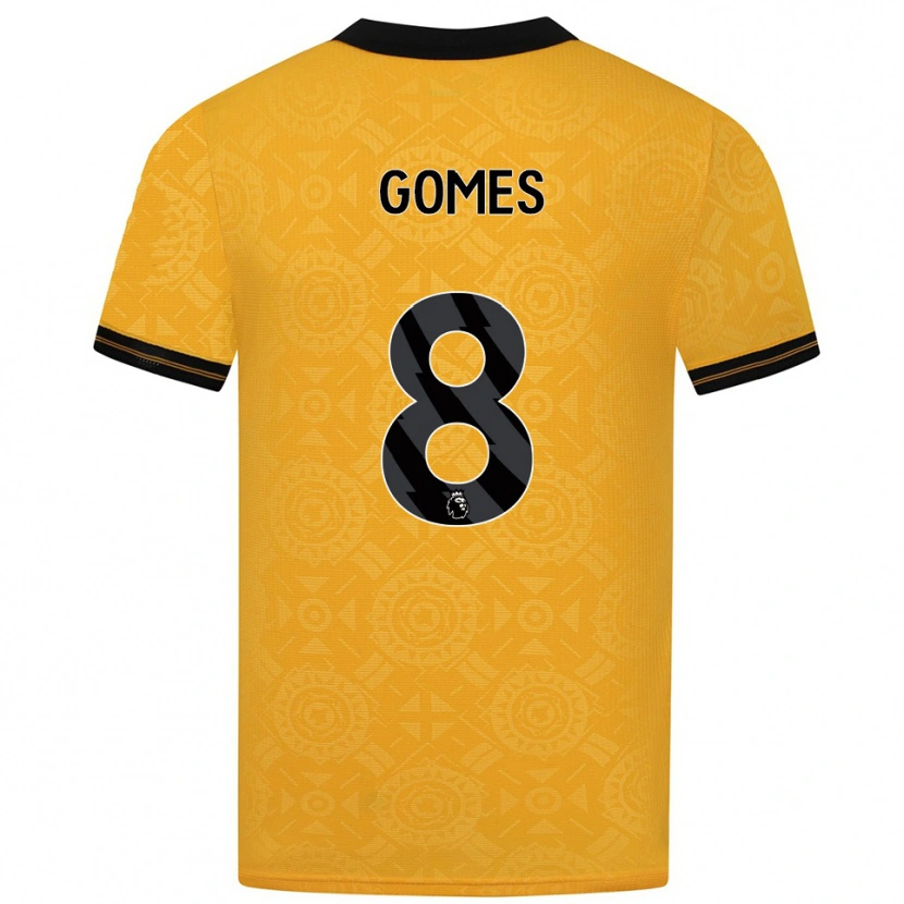 Danxen Kid João Gomes #8 Yellow Black Home Jersey 2025/26 T-Shirt