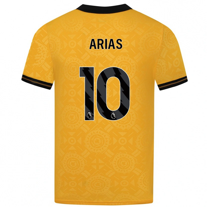 Danxen Kid Jhon Arias #10 Yellow Black Home Jersey 2025/26 T-Shirt