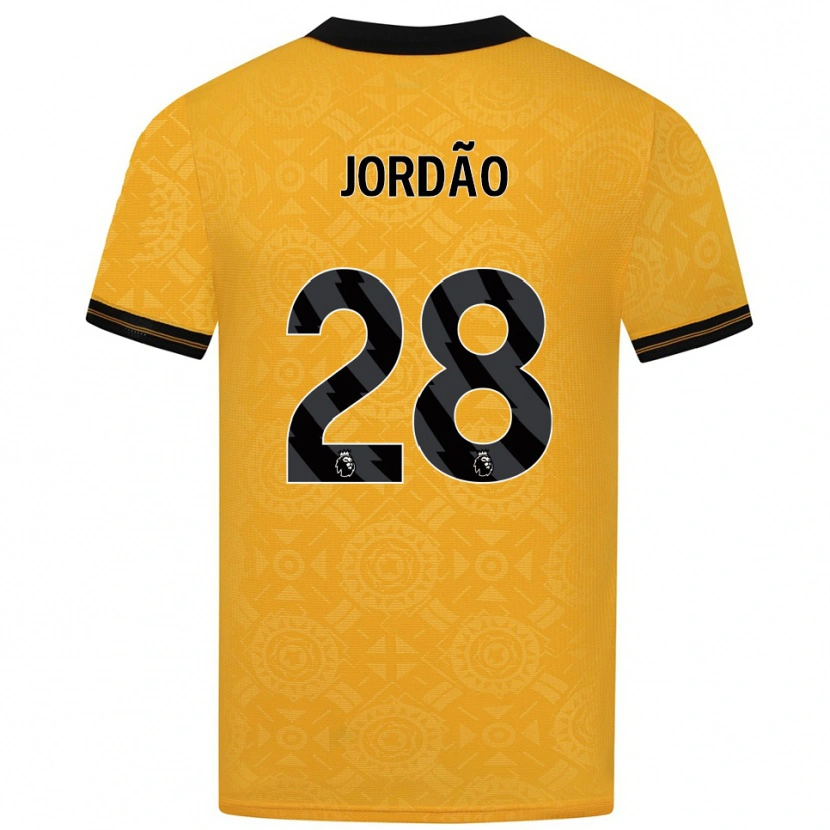 Danxen Kid Bruno Jordão #28 Yellow Black Home Jersey 2025/26 T-Shirt