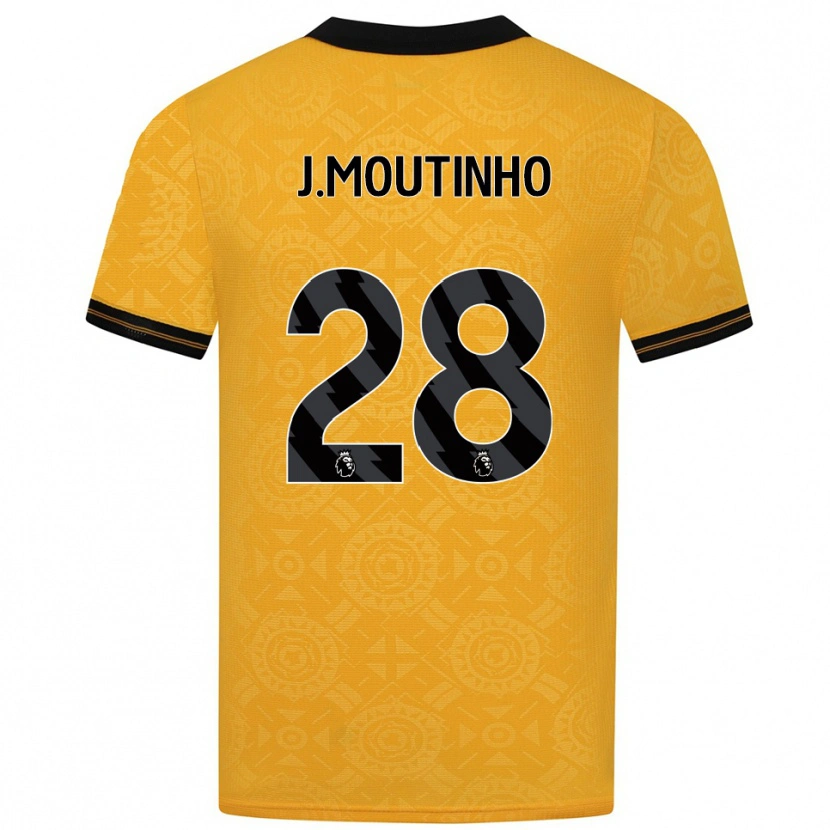 Danxen Kid Joao Moutinho #28 Yellow Black Home Jersey 2025/26 T-Shirt