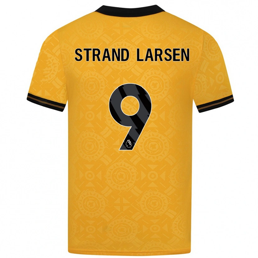 Danxen Kid Jørgen Strand Larsen #9 Yellow Black Home Jersey 2025/26 T-Shirt