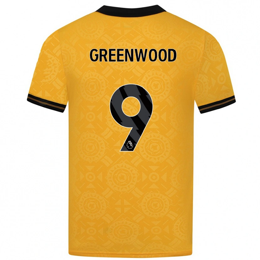 Danxen Kid Jashayde Greenwood #9 Yellow Black Home Jersey 2025/26 T-Shirt