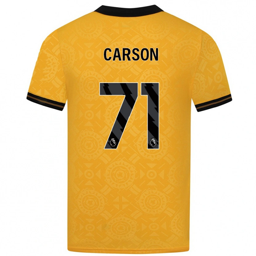 Danxen Kid Hayden Carson #71 Yellow Black Home Jersey 2025/26 T-Shirt