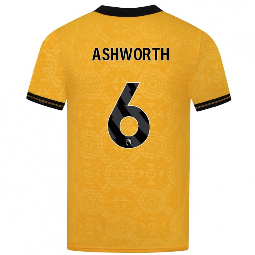 Danxen Kid Finn Ashworth #6 Yellow Black Home Jersey 2025/26 T-Shirt