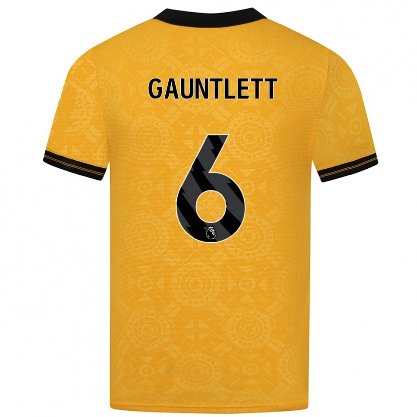 Danxen Kid Maz Gauntlett #6 Yellow Black Home Jersey 2025/26 T-Shirt
