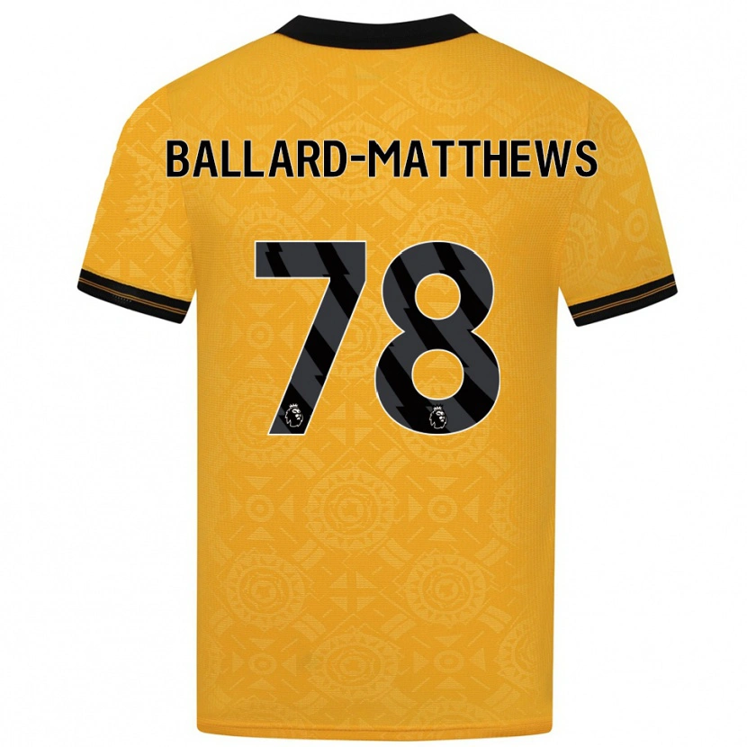 Danxen Kid Emilio Ballard-Matthews #78 Yellow Black Home Jersey 2025/26 T-Shirt
