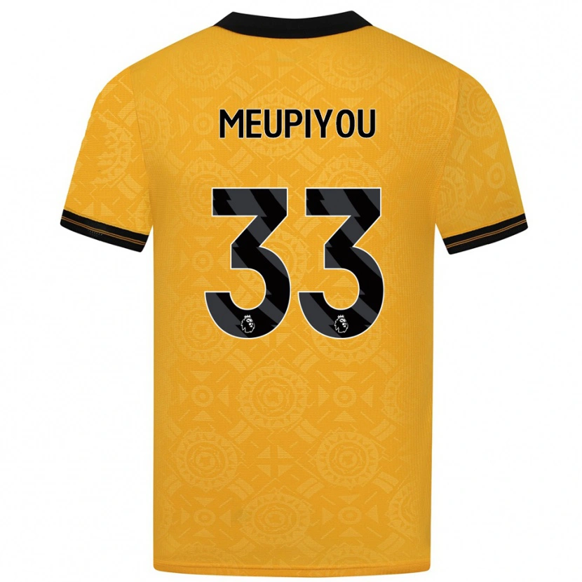 Danxen Kid Bastien Meupiyou #33 Yellow Black Home Jersey 2025/26 T-Shirt